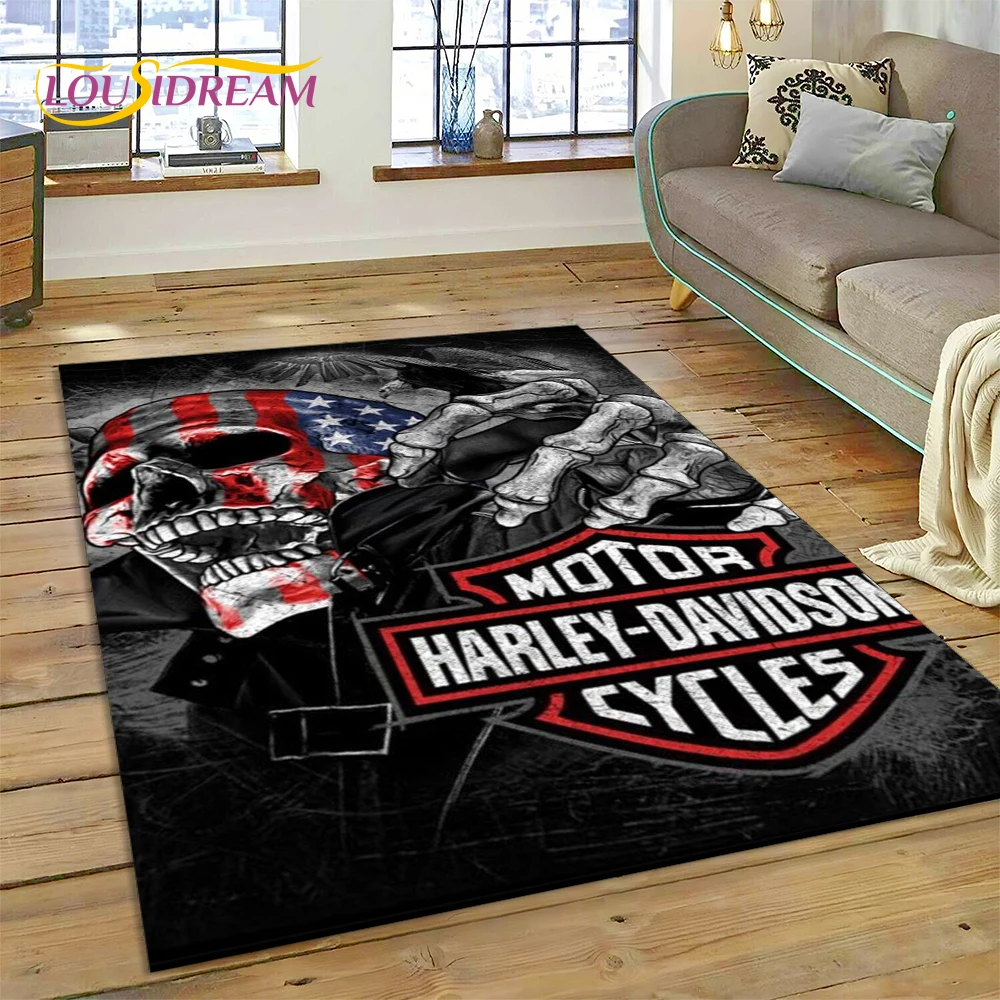 Home Textiles Sale - 27 Style Harley-y Motorcycle Logo Rug